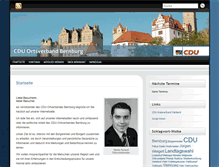 Tablet Screenshot of cdu-bernburg.de